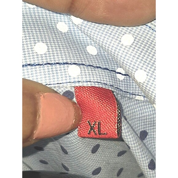 GEORG ROTH MENS POLKA DOT MIXED MEDIA FLORAL BUTTON PANEL SHIRT XL - Picture 3 of 8